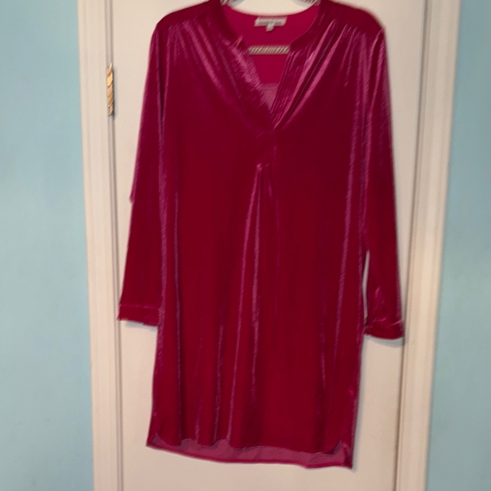 Chic Long Sleeve Pink Dress DD